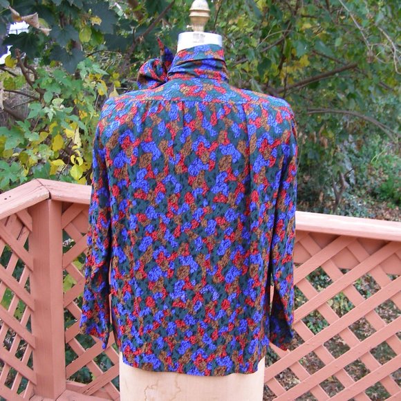 🗼💖 RARE Yves Saint Laurent Silk blouse Size 38 - Picture 5 of 12